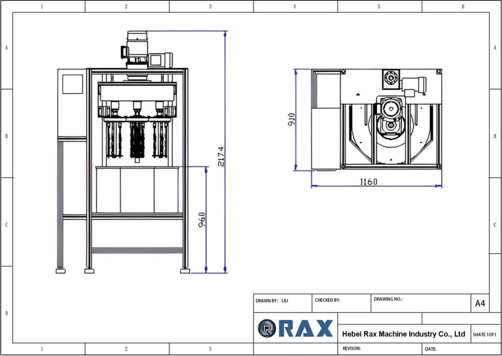 Drag Finishing Machine σχέδιο από τη μηχανή RAX