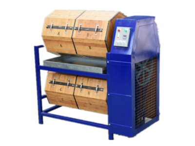 Double Barrel Wooden Rotary Tumbler Machine