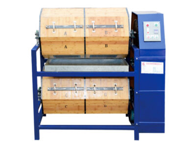 Double Barrel Wooden Rotary Tumbler Machine