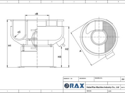 Vibratory Bowl Finishing Machine Drawing