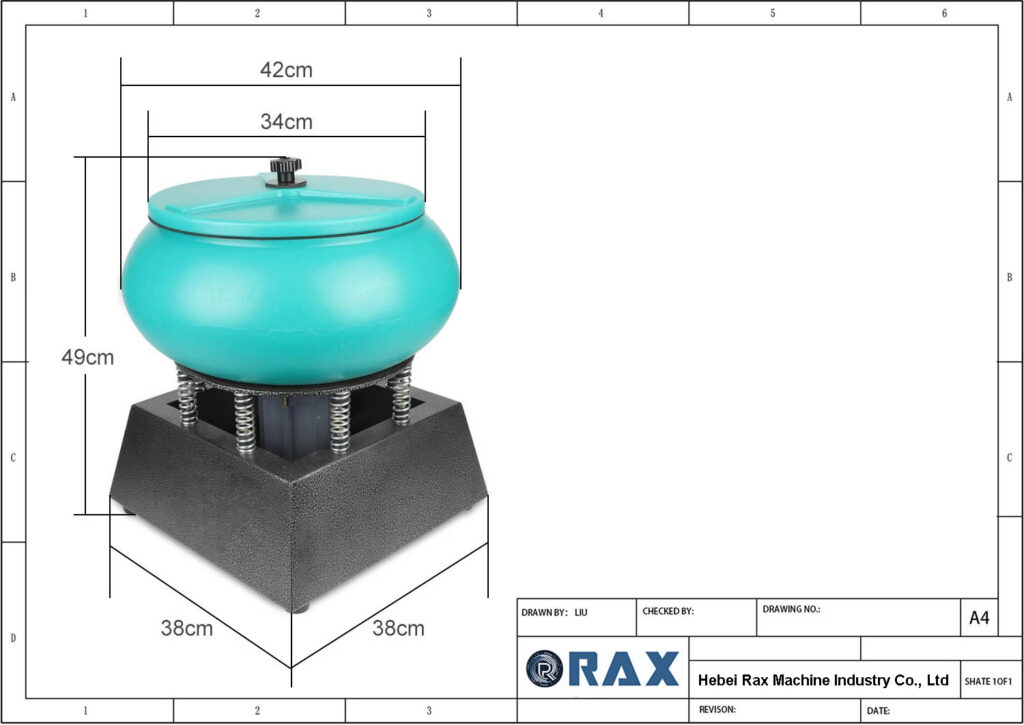 vibratory rock polisher drawing