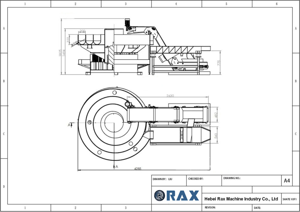 Rotomatic Continuous Flow Through System Drawing